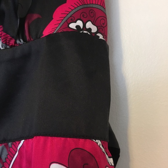 NWT 100% Silk Pink and Black High Waist Dress - Picture 10 of 13